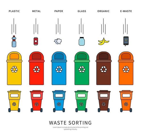 Sorting garbage bins Stock Vector by ©mountainbrothers 141923450